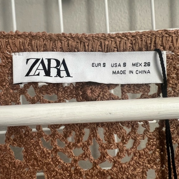 Zara Crochet Open Knit Beaded Vest - Picture 8 of 9